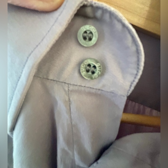 GUCCI Men’s Dress Shirt, Fitted. Cotton. Light Purple. Size 39, 15 1/2. Italy - Picture 4 of 8